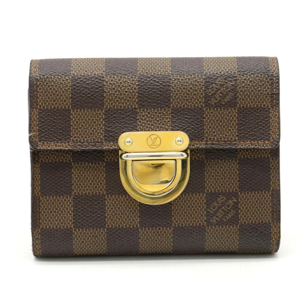 LOUIS VUITTON Damier Portefeuille Koala Tri fold Wallet Red